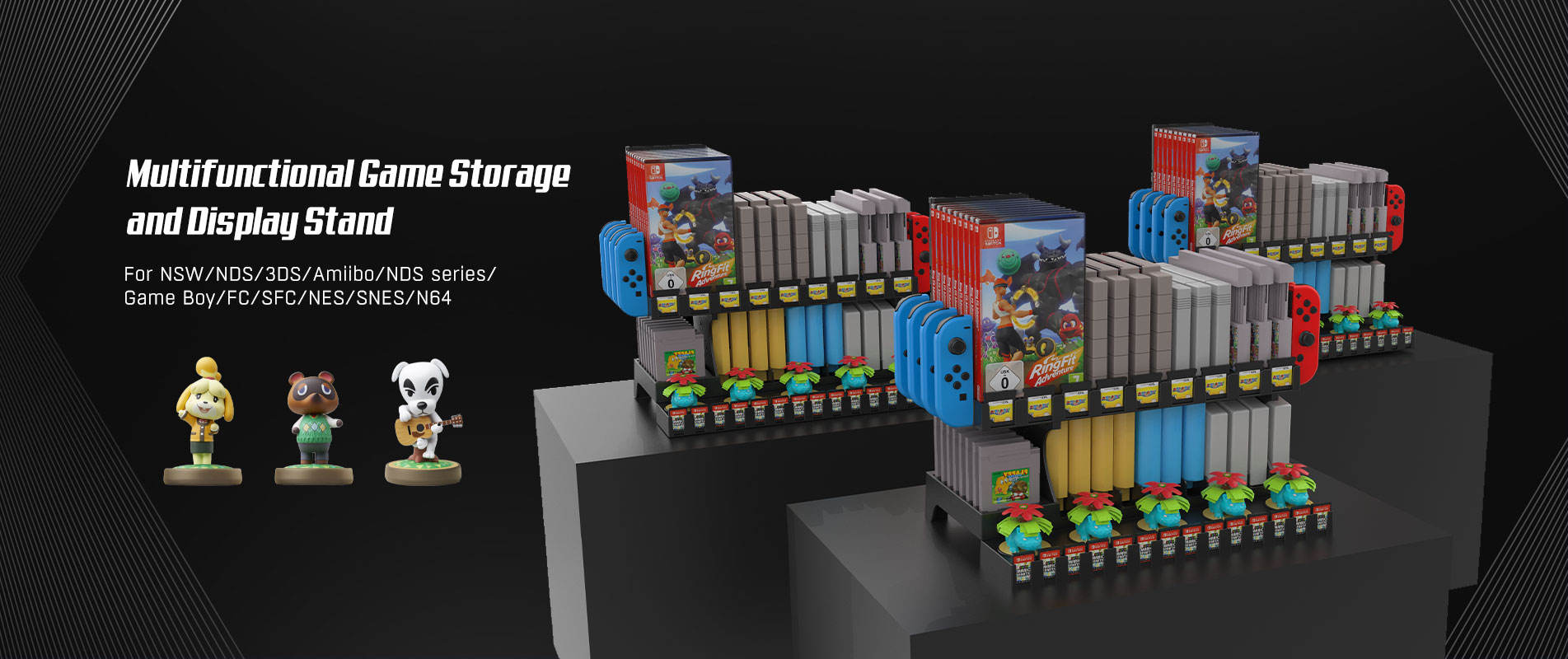 nintendo classic games storage stand